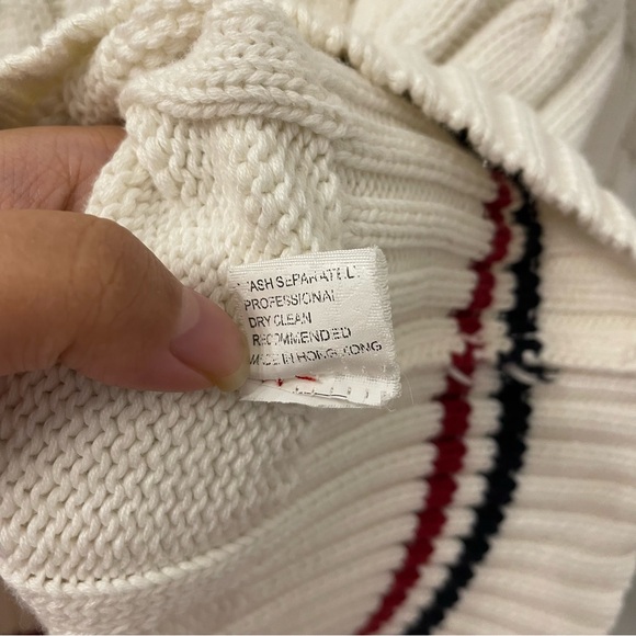 White Cable Knit Zip-Up Hoodie - Picture 5 of 7